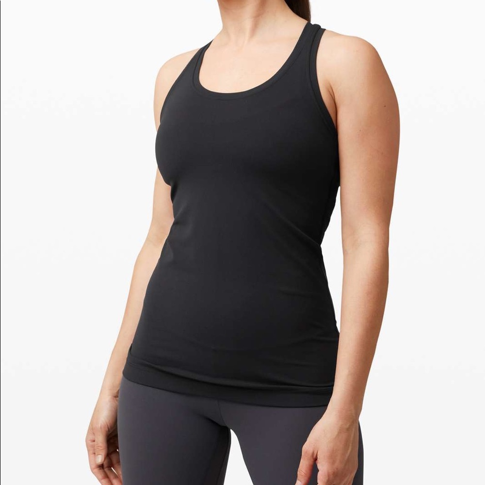 Lululemon black cool racer back tank nulu
